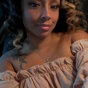 Off-Shoulder Ruffle Cotton Blouse in tan